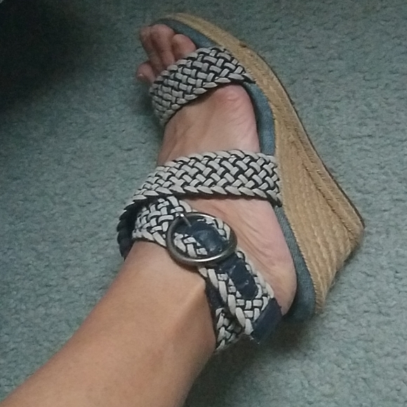 Lucky Brand Shoes - Lucky Brand Wrap Blue Sandal Espadrilles size 8